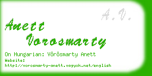 anett vorosmarty business card